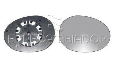 GLASS WITH SUPPORT Right side (passenger) CITROEN C1 (05-14) - 31226512