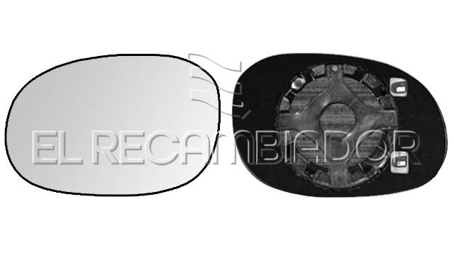 CRISTAL CON SOPORTE Lado izquierdo (conductor) CITROEN C3 (02-10) - 31227021