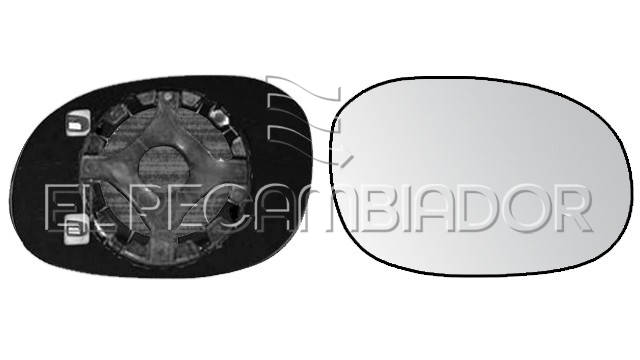 CRISTAL CON SOPORTE Lado derecho (acompañante) CITROEN C3 (02-10) - 31227022