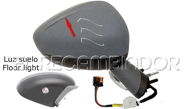 COMPLET MIRROR Right side (passenger) CITROEN C4 (10-) - 27060912