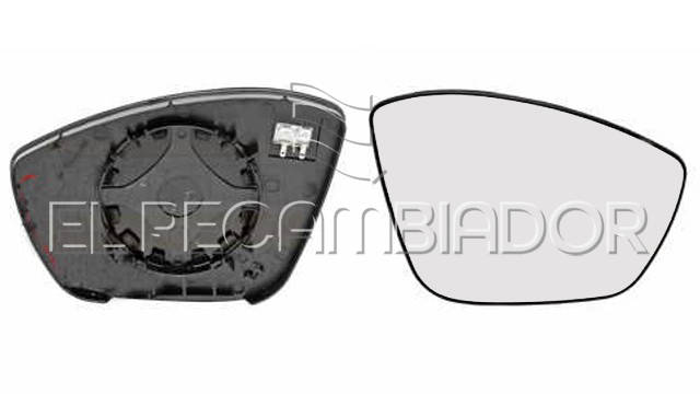 GLASS WITH SUPPORT Right side (passenger) CITROEN C4 CACTUS (18-) - 31228002