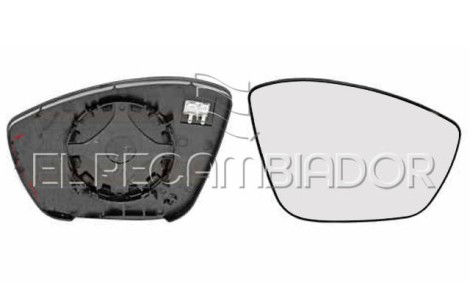 GLASS WITH SUPPORT Right side (passenger) CITROEN C4 CACTUS (18-) - 31228002