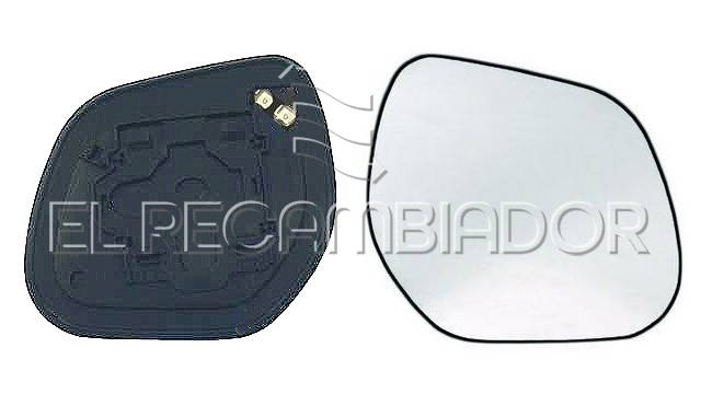 GLASS WITH SUPPORT Right side (passenger) CITROEN C-CROSSER (08-) - 31059052
