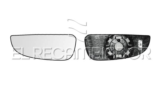 GLASS WITH SUPPORT Left side (driver) CITROEN JUMPER (06-) - 37059055