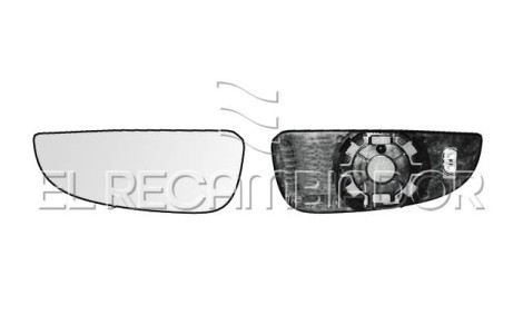 GLASS WITH SUPPORT Left side (driver) CITROEN JUMPER (06-) - 37059055