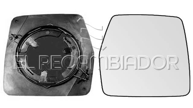 GLASS WITH SUPPORT Right side (passenger) CITROEN JUMPY (95-07) - 31309014