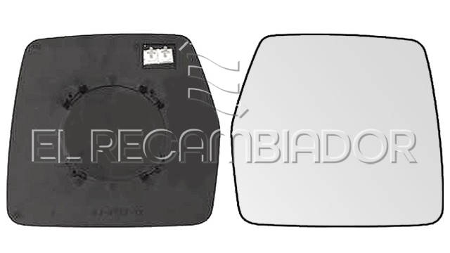 GLASS WITH SUPPORT Right side (passenger) CITROEN JUMPY (95-07) - 31309022