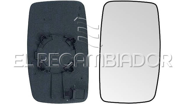 GLASS WITH SUPPORT Right side (passenger) CITROEN JUMPY (07-16) - 35309212