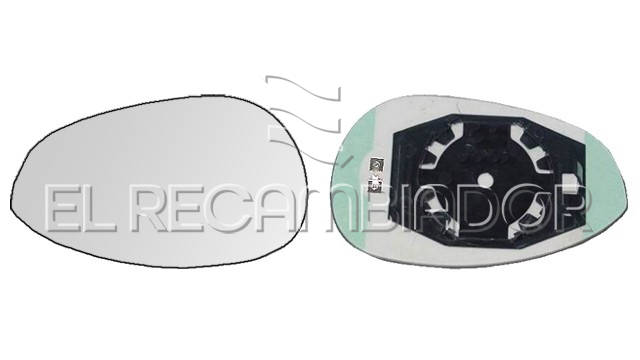 CRISTAL CON SOPORTE Lado izquierdo (conductor) FIAT 500 (07-15) - 31304321