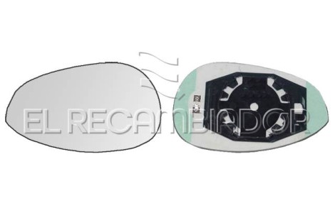 CRISTAL CON SOPORTE Lado izquierdo (conductor) FIAT 500 (07-15) - 31304321