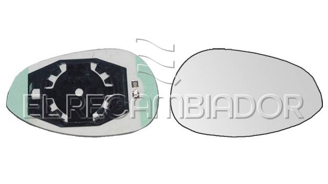 CRISTAL CON SOPORTE Lado derecho (acompañante) FIAT 500 (07-15) - 31304322