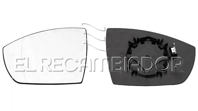 GLASS WITH SUPPORT Left side (driver) FORD ECOSPORT (12-) - 31311501