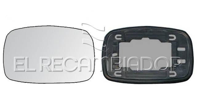GLASS WITH SUPPORT Left side (driver) FORD FIESTA (99-02) - 31310411