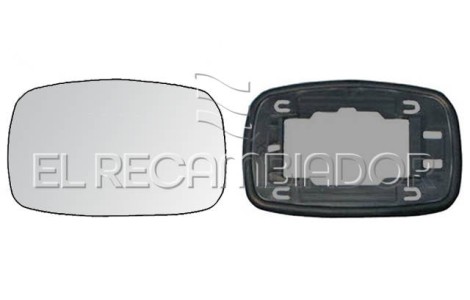 GLASS WITH SUPPORT Left side (driver) FORD FIESTA (99-02) - 31310411