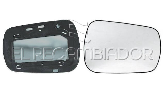GLASS WITH SUPPORT Right side (passenger) FORD FIESTA (02-05) - 31310612