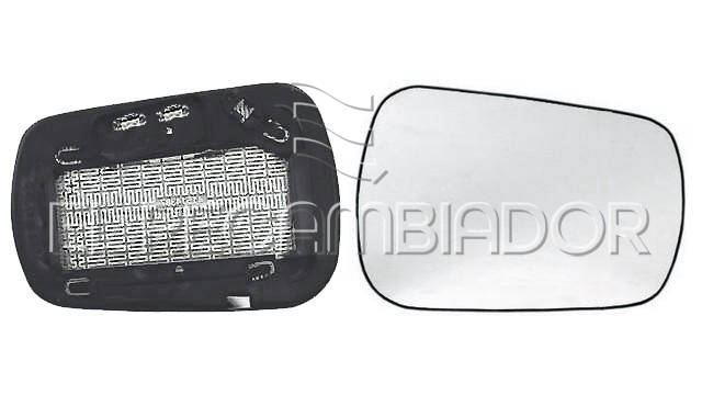 GLASS WITH SUPPORT Right side (passenger) FORD FIESTA (02-05) - 31310622