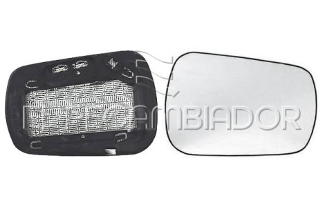 GLASS WITH SUPPORT Right side (passenger) FORD FIESTA (02-05) - 31310622