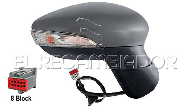 COMPLET MIRROR Right side (passenger) FORD FIESTA (08-17) - 27310888
