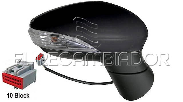 COMPLET MIRROR Right side (passenger) FORD FIESTA (08-17) - 27310812