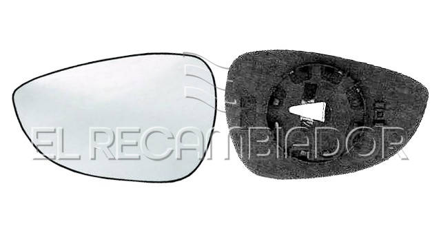 GLASS WITH SUPPORT Left side (driver) FORD FIESTA (08-17) - 31310811