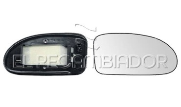 GLASS WITH SUPPORT Right side (passenger) FORD FOCUS (98-05) - 31316512