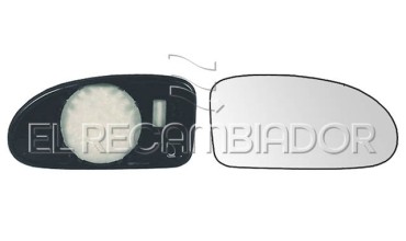 GLASS WITH SUPPORT Right side (passenger) FORD FOCUS (98-05) - 31095228