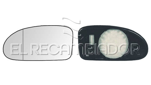 GLASS WITH SUPPORT Left side (driver) FORD FOCUS (98-05) - 31095227