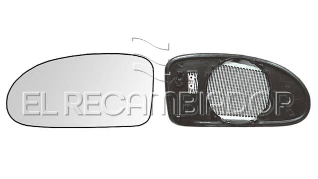 GLASS WITH SUPPORT Left side (driver) FORD FOCUS (98-05) - 31095127