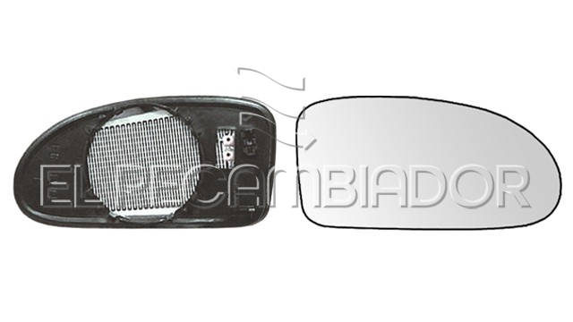 GLASS WITH SUPPORT Right side (passenger) FORD FOCUS (98-05) - 31095128