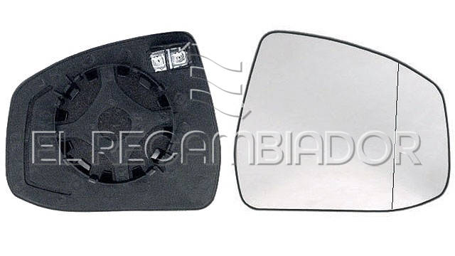 GLASS WITH SUPPORT Right side (passenger) FORD FOCUS (07-11) - 31316842