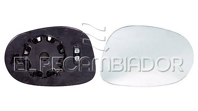 GLASS WITH SUPPORT Right side (passenger) FORD KA (08-16) - 31316102
