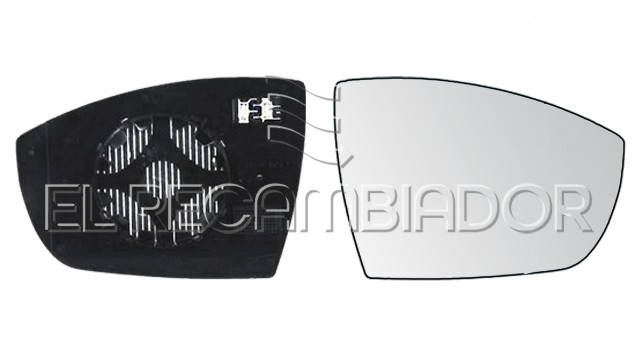 GLASS WITH SUPPORT Right side (passenger) FORD S-MAX (06-15) - 31317122