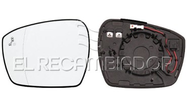 GLASS WITH SUPPORT Left side (driver) FORD S-MAX (15-) - 31092211