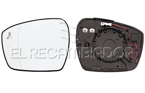 GLASS WITH SUPPORT Left side (driver) FORD S-MAX (15-) - 31092211