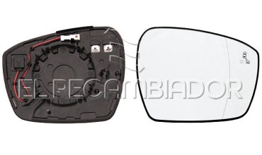 GLASS WITH SUPPORT Right side (passenger) FORD S-MAX (15-) - 31092212
