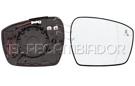 GLASS WITH SUPPORT Right side (passenger) FORD S-MAX (15-) - 31092212