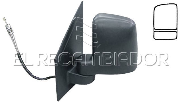 COMPLET MIRROR Left side (driver) FORD TOURNEO CONNECT (02-09) - 24313811