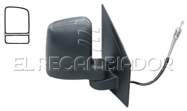 COMPLET MIRROR Right side (passenger) FORD TOURNEO CONNECT (02-09) - 24313812