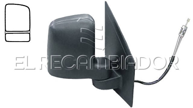 COMPLET MIRROR Right side (passenger) FORD TOURNEO CONNECT (02-09) - 24313812