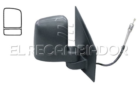 COMPLET MIRROR Right side (passenger) FORD TOURNEO CONNECT (02-09) - 24313812