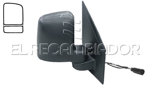 COMPLET MIRROR Right side (passenger) FORD TOURNEO CONNECT (02-09) - 27313822