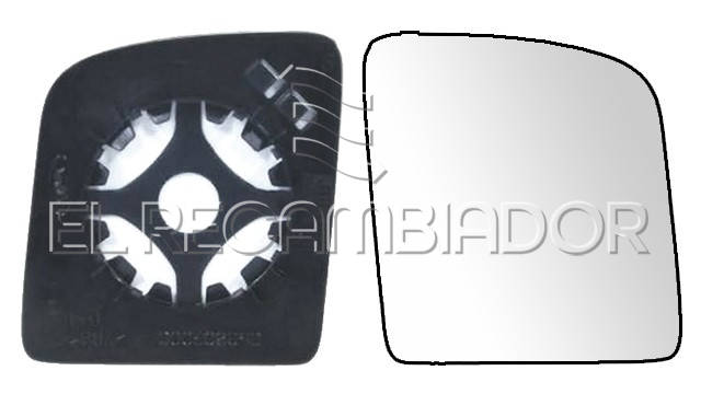 GLASS WITH SUPPORT Right side (passenger) FORD TOURNEO CONNECT (02-09) - 31313812