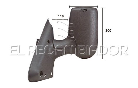 ESPEJO COMPLETO Lado izquierdo (conductor) FORD TRANSIT (00-14) - 27313321