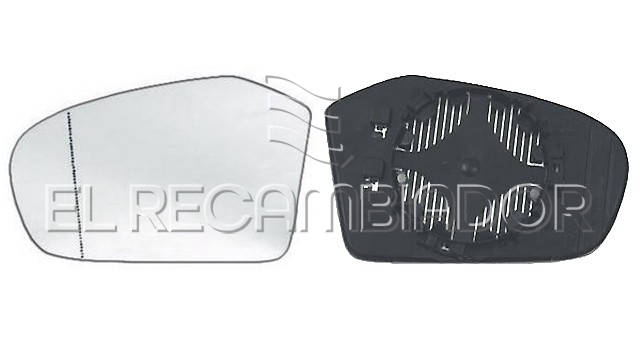 CRISTAL CON SOPORTE Lado izquierdo (conductor) MERCEDES Clase A W169 (04-08) - 31503141