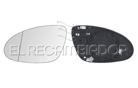 GLASS WITH SUPPORT Left side (driver) MERCEDES Clase S W221 (05-09) - 31202401