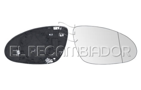 CRISTAL CON SOPORTE Lado derecho (acompañante) MERCEDES Clase S W221 (05-09) - 31202402