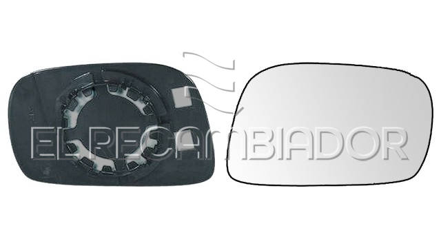 GLASS WITH SUPPORT Right side (passenger) OPEL AGILA (00-08) - 31538012