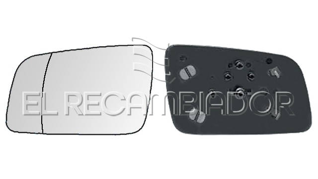 GLASS WITH SUPPORT Left side (driver) OPEL ASTRA G (98-04) - 31533231