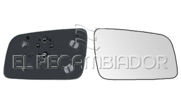 GLASS WITH SUPPORT Right side (passenger) OPEL ASTRA G (98-04) - 31533212
