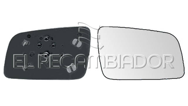 GLASS WITH SUPPORT Right side (passenger) OPEL ASTRA G (98-04) - 31533212